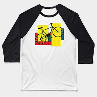 Bike Pattern Blocks Baseball T-Shirt